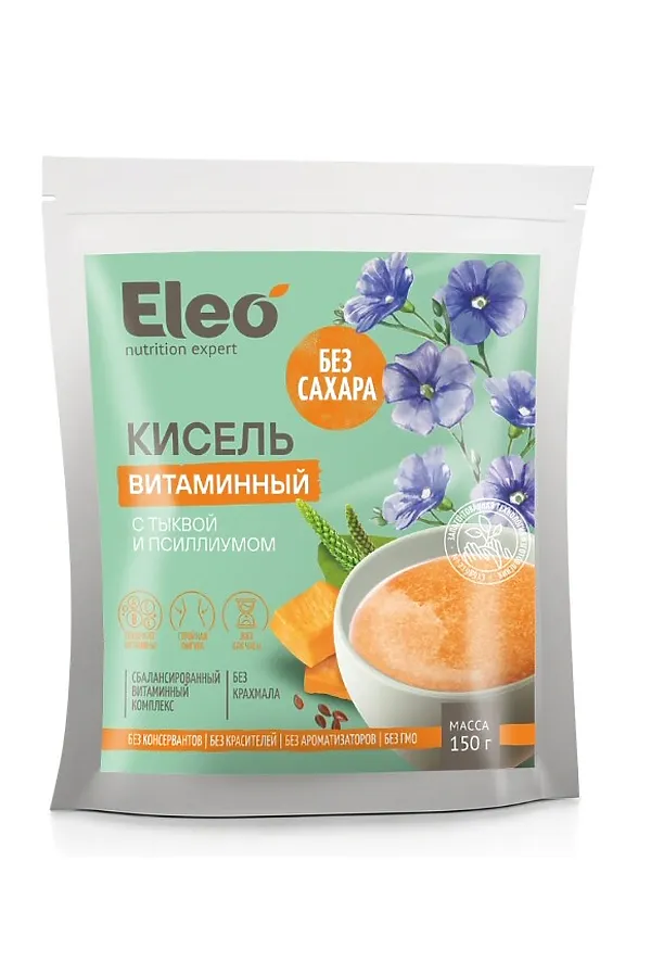 Кисель льняной "витаминный" с шпинатом и псиллиумом 150г ЭКО-ПРОДУКТЫ, - - фото 2