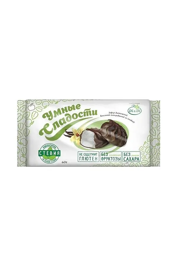 Зефир "УмСладости" диетический ванильный глазированный 60г ЭКО-ПРОДУКТЫ, - - фото 2