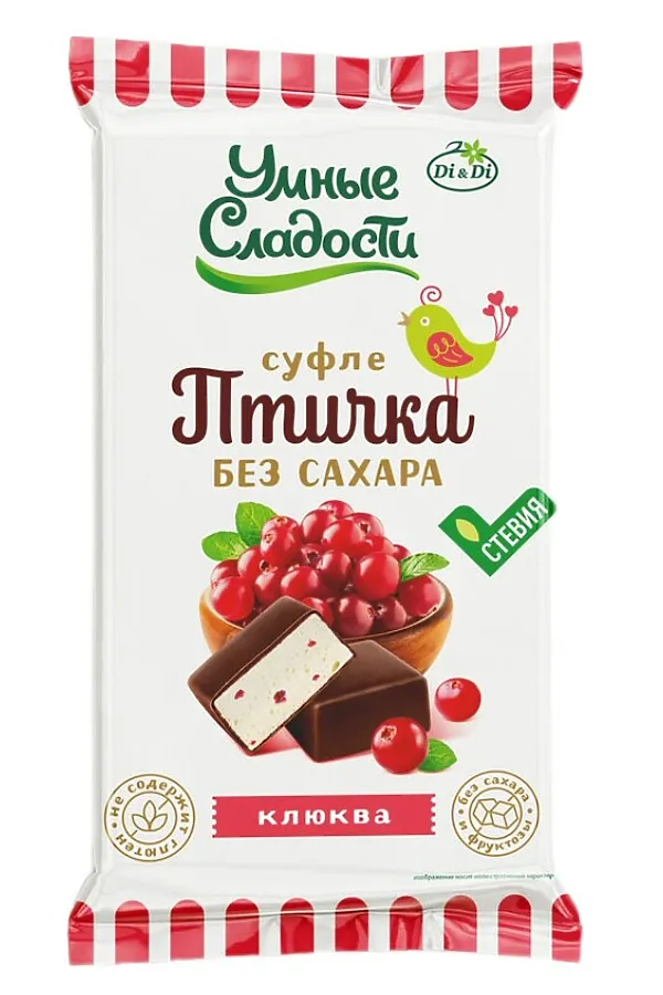 Суфле нежное "УмСладости" "Птичка умная" клюква 215г ЭКО-ПРОДУКТЫ, - - фото 2