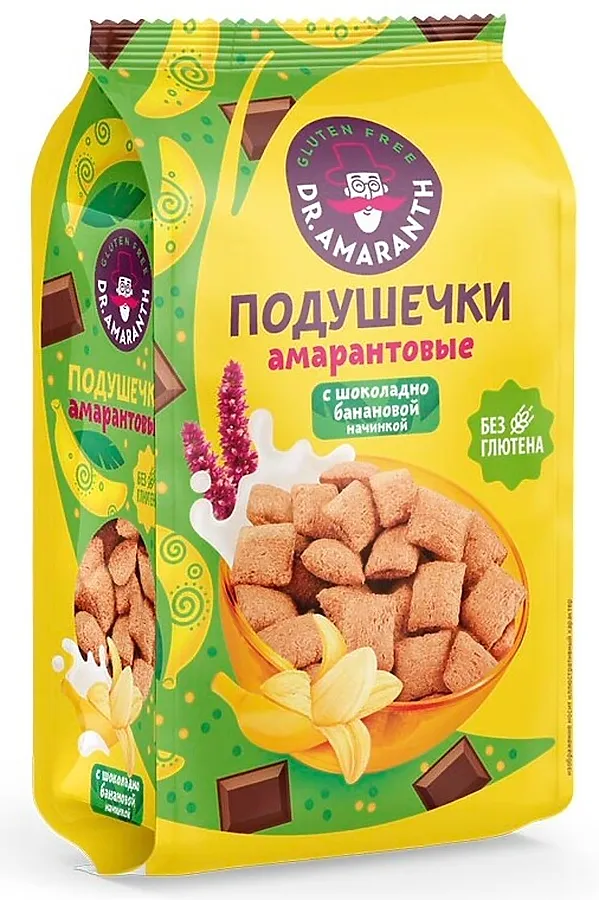 Подушечки амарантовые бананово-шоколадные Dr. Amaranth 100г ЭКО-ПРОДУКТЫ, - - фото 2