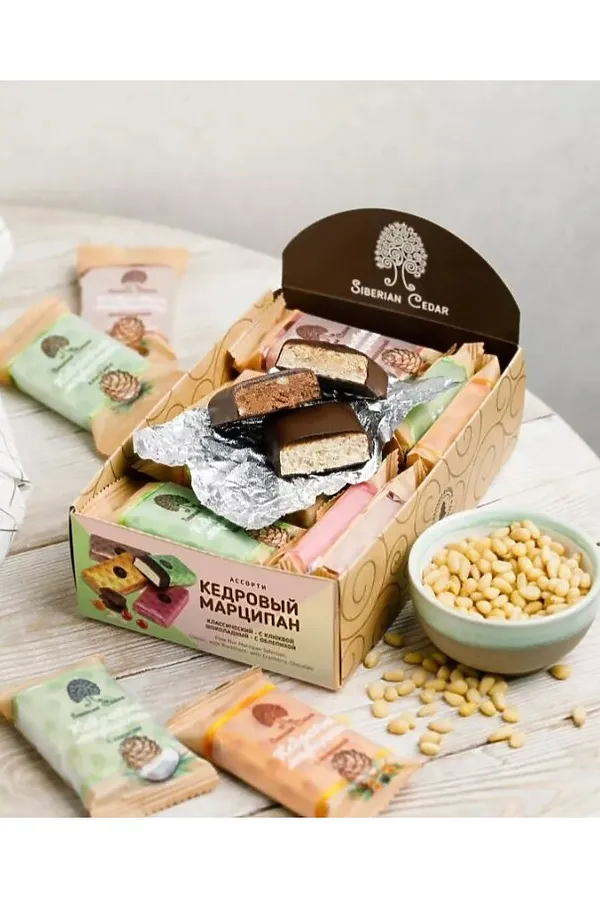 Конфеты "Кедровый марципан" ассорти шоу-бокс 720г ЭКО-ПРОДУКТЫ, - - фото 2