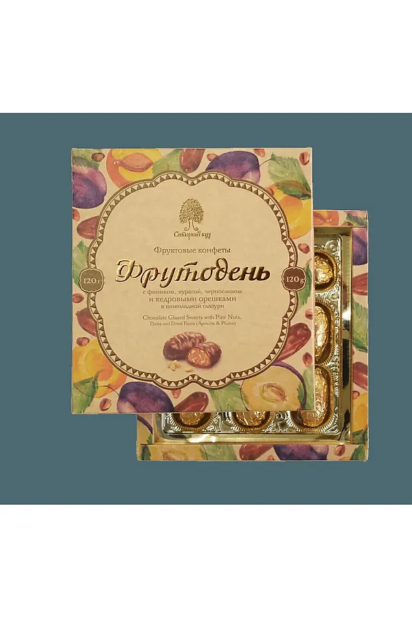 Конфеты "Фрутодень" с кедровыми орешками в шок.глазури 120г ЭКО-ПРОДУКТЫ, - - фото 2