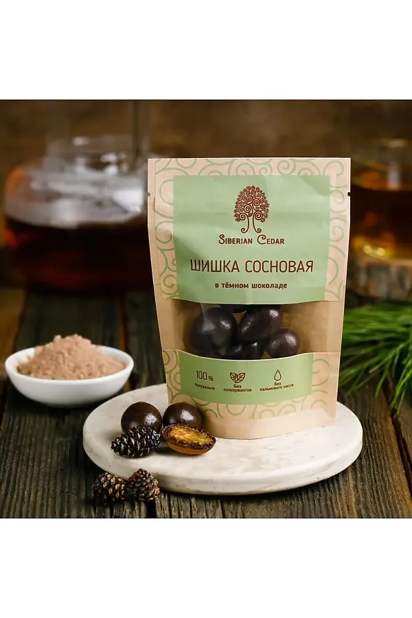 Сосновая шишка в темном шоколаде" крафт-пак 60г ЭКО-ПРОДУКТЫ, - - фото 2