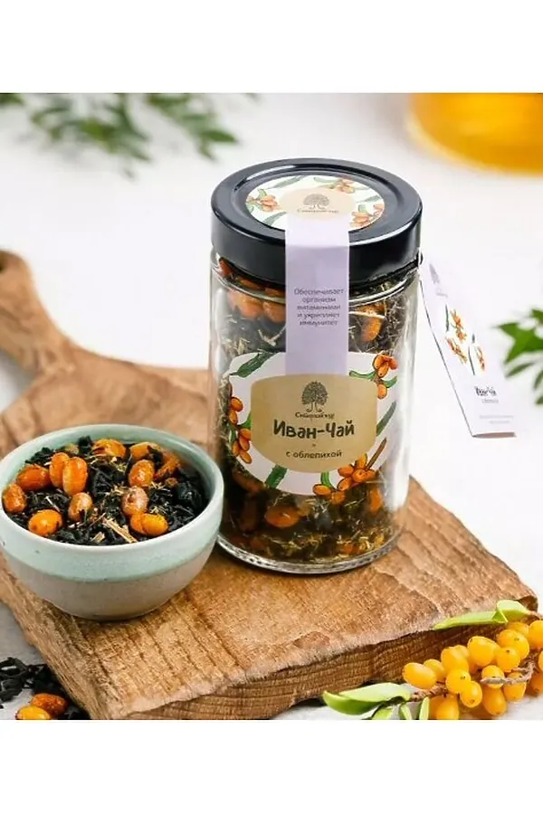 Иван-чай с облепихой, стекло 70г ЭКОПРОДУКТЫ, - - фото 2