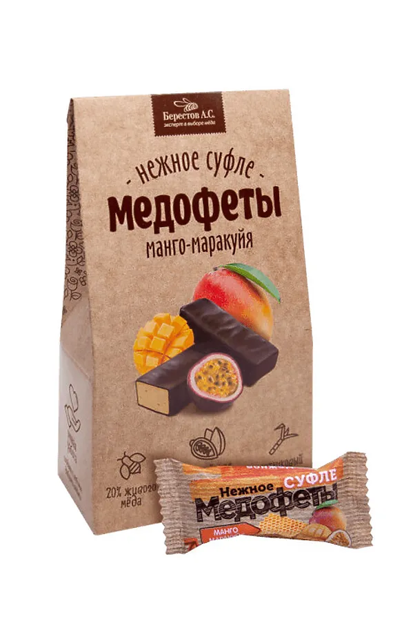 Конфеты "Медофеты" в шоколаде манго-маракуйя 150г ЭКО-ПРОДУКТЫ, - - фото 2