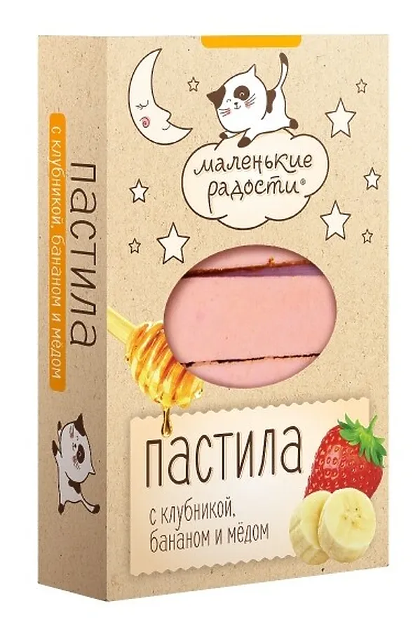 Пастила "Маленькие радости" Клубника, банан и мёд 95г ЭКО-ПРОДУКТЫ, - - фото 2