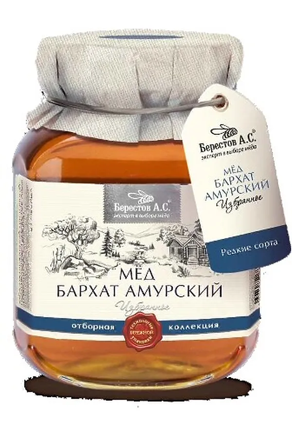 Мёд "Берестов А.С." Бархат Амурский (приморский край) ст.банка 500г ЭКО-ПРОДУКТЫ, - - фото 2