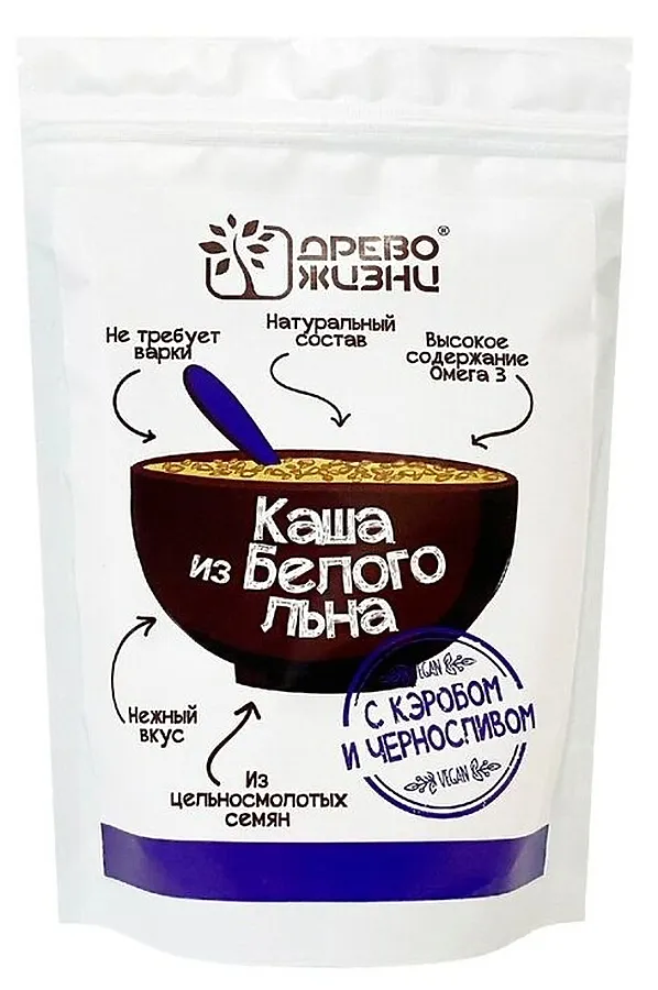Каша белого льна с черносливом и кэробом 250г ЭКО-ПРОДУКТЫ, - - фото 2