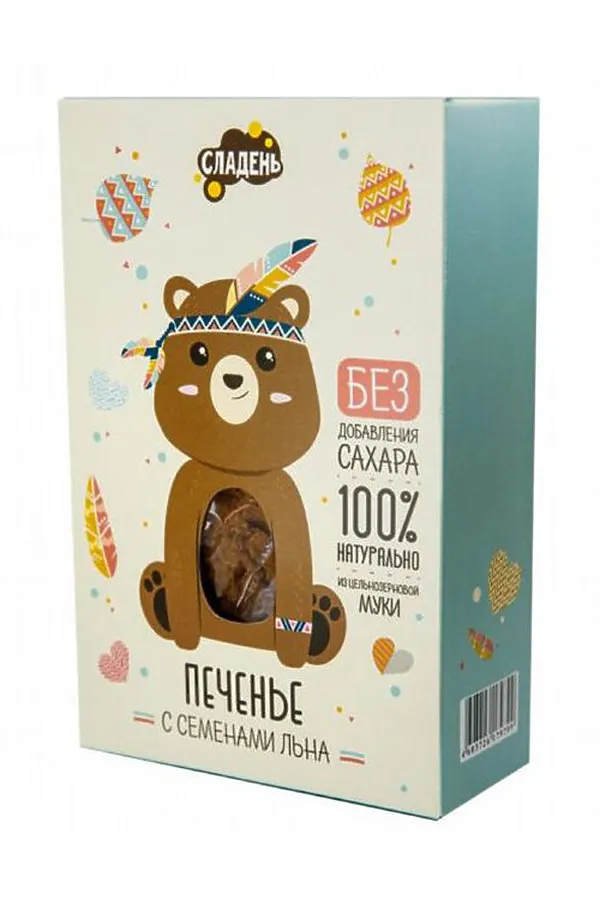 Печенье "С семенами льна" 200г ЭКО-ПРОДУКТЫ, - - фото 2