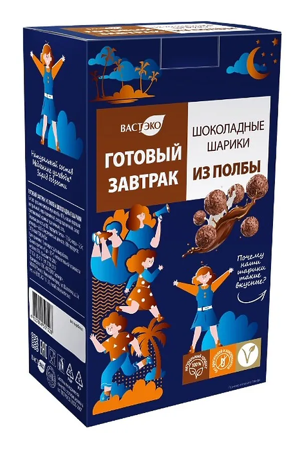 Завтрак готовый из полбы Шоколадные шарики 200г ЭКО-ПРОДУКТЫ, - - фото 2