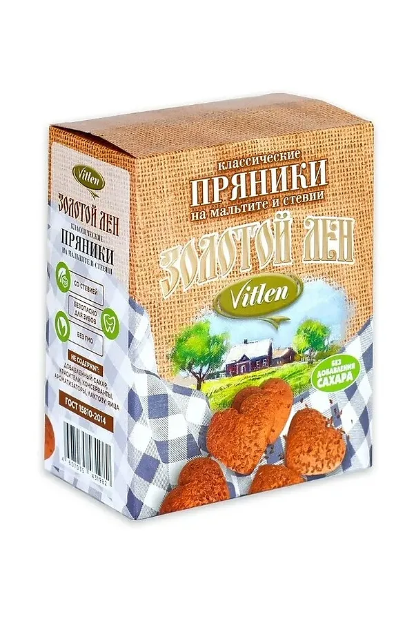 Пряники классические на мальтите и стевии Vitlen 200г ЭКО-ПРОДУКТЫ, - - фото 2