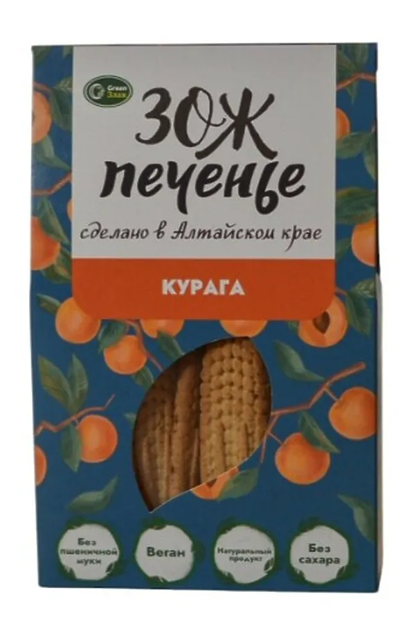 Печенье овсяное ЗОЖ кукурузное с курагой 100г ЭКО-ПРОДУКТЫ, - - фото 2