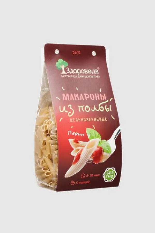 Макароны полбяные "Перья" ц/з 350г ЭКО-ПРОДУКТЫ, - - фото 2