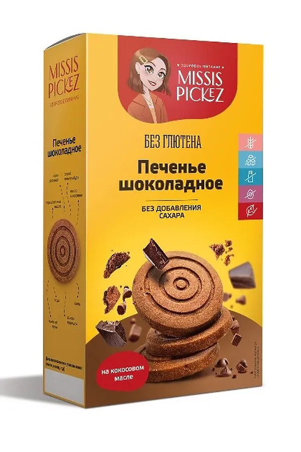 Печенье песочное Шоколадное 100г Missis Pickez 100г ЭКО-ПРОДУКТЫ, - - фото 2