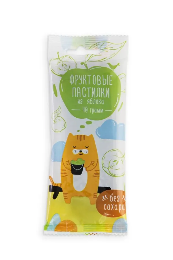 Пастилки фруктовые "Котики" Яблоко 40г ЭКО-ПРОДУКТЫ, - - фото 2