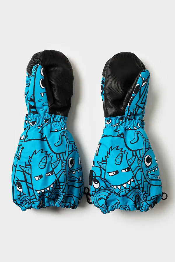 Варежки PLAYTODAY, синий,черный - фото 2