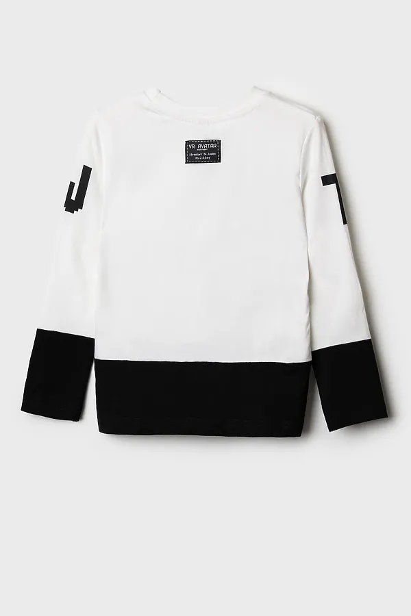 Лонгслив PLAYTODAY, белый,черный - фото 2