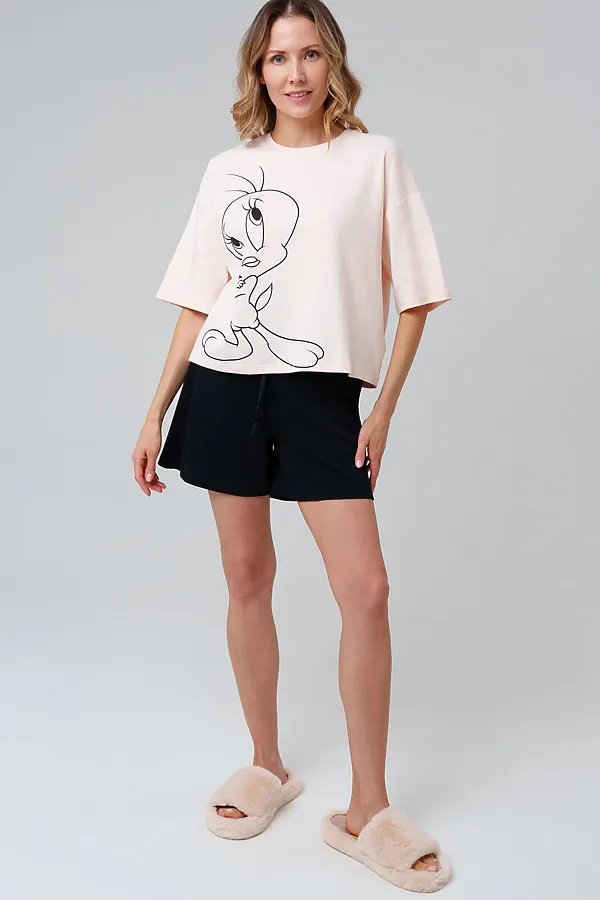 Комплект (Футболка+Шорты) PLAYTODAY, бежевый,черный - фото 2