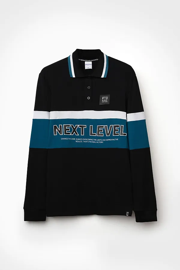 Поло PLAYTODAY, черный,тёмно-синий - фото 2