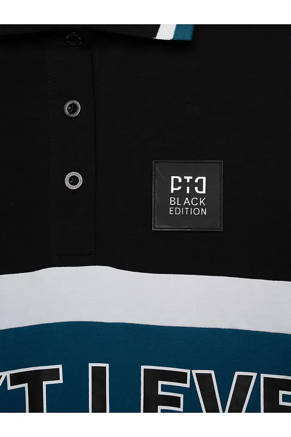 Поло PLAYTODAY, черный,тёмно-синий - фото 2