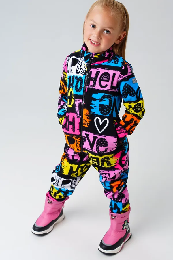 Комбинезон трикотажный для девочек PLAYTODAY, разноцветный - фото 2