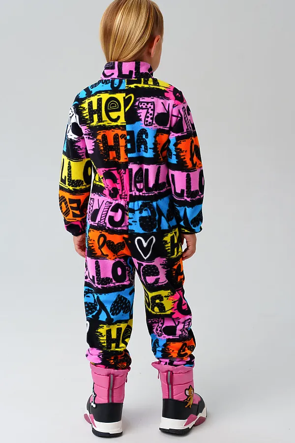 Комбинезон трикотажный для девочек PLAYTODAY, разноцветный - фото 2