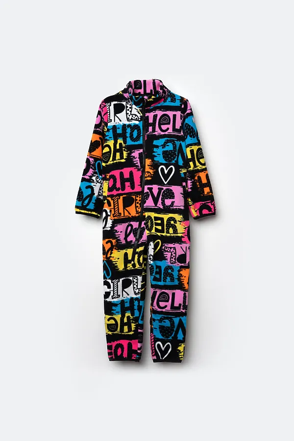 Комбинезон трикотажный для девочек PLAYTODAY, разноцветный - фото 2