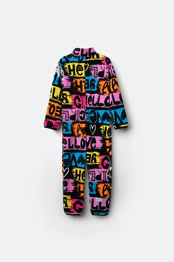 Комбинезон трикотажный для девочек PLAYTODAY, разноцветный - фото 2