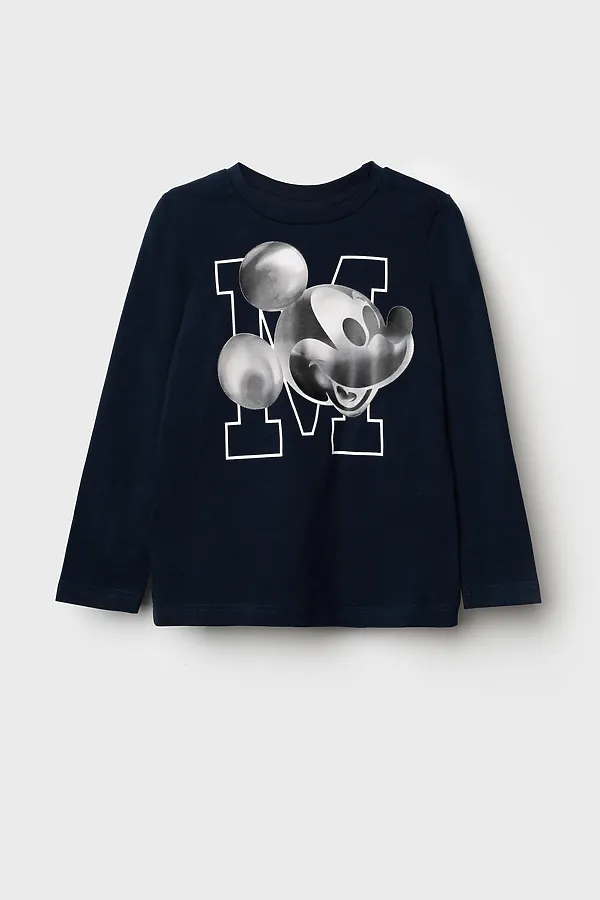 Фуфайка трикотажная для мальчиков (футболка с длинными рукавами) PLAYTODAY, тёмно-синий - фото 2