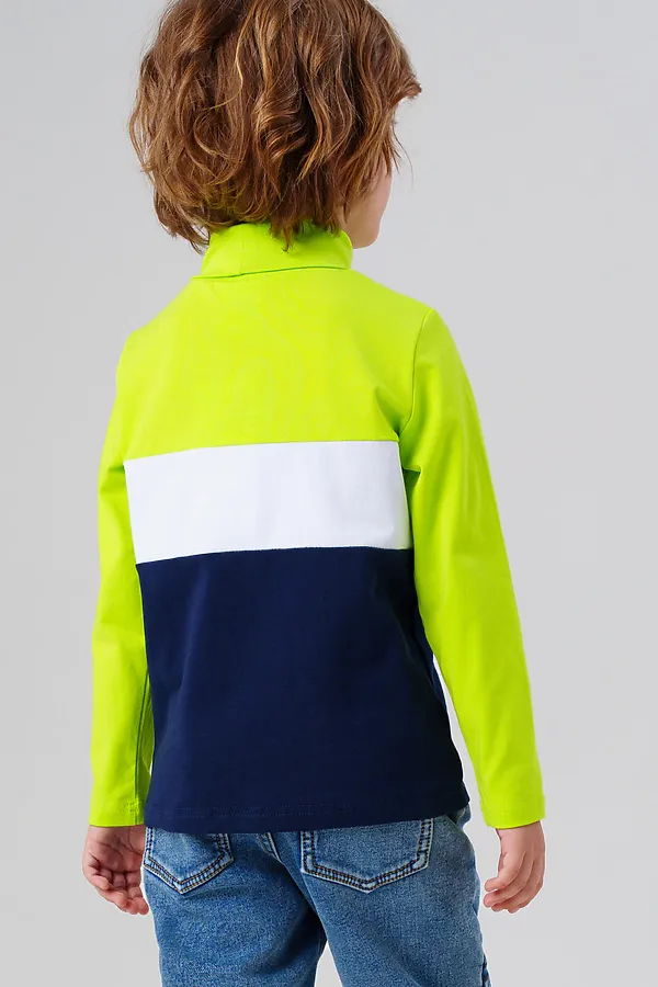 Водолазка PLAYTODAY, белый,ярко-зеленый,тёмно-синий - фото 2