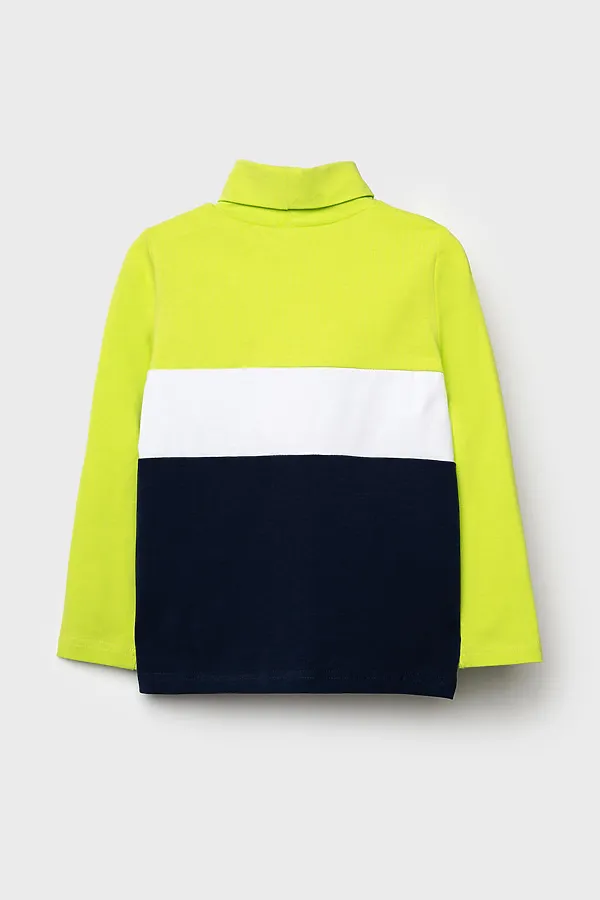 Водолазка PLAYTODAY, белый,ярко-зеленый,тёмно-синий - фото 2