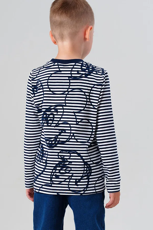 Фуфайка трикотажная для мальчиков (футболка с длинными рукавами) PLAYTODAY, синий - фото 2