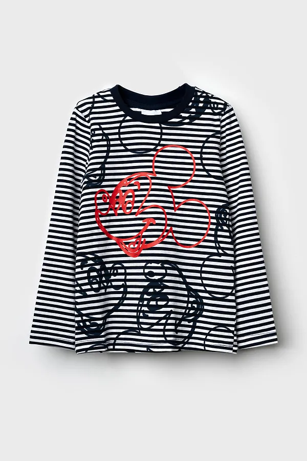 Фуфайка трикотажная для мальчиков (футболка с длинными рукавами) PLAYTODAY, синий - фото 2