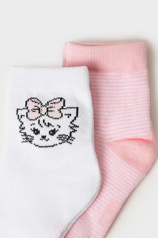 Носки, 2 п. PLAYTODAY, белый,светло-розовый - фото 2