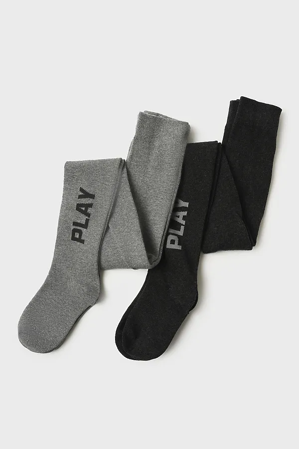 Колготки, 2 п. PLAYTODAY, черный,серый - фото 2