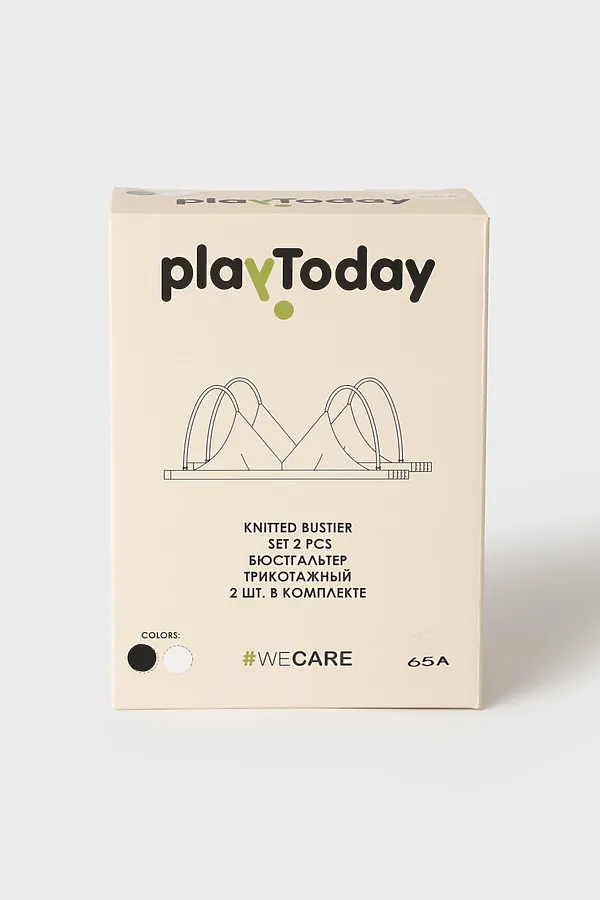 Бюстгальтеры, 2 шт. PLAYTODAY, белый,черный - фото 2