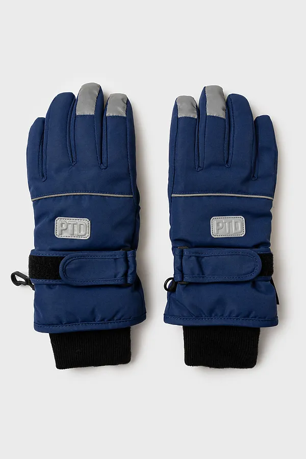 Перчатки PLAYTODAY, тёмно-синий,черный - фото 2