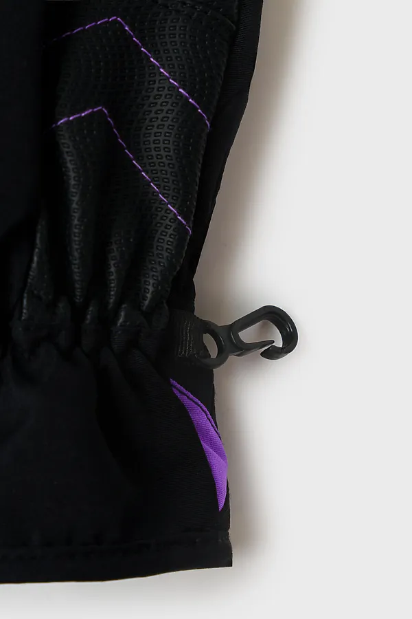 Перчатки PLAYTODAY, черный,сиреневый - фото 2
