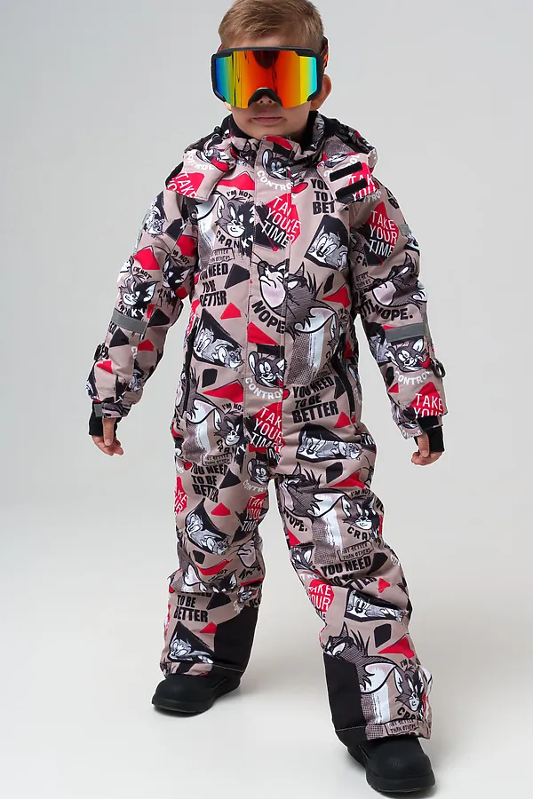 Маска горнолыжная PLAYTODAY, черный,оранжевый - фото 2