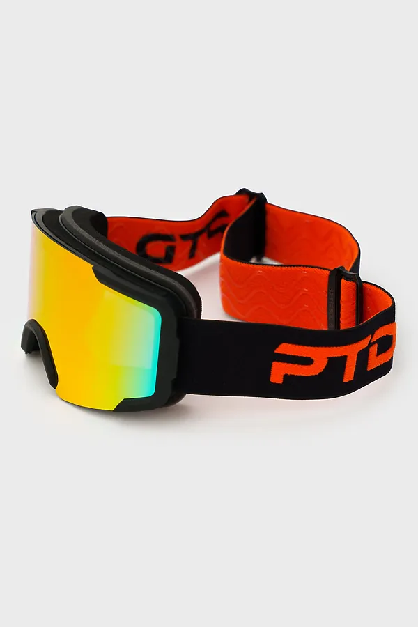 Маска горнолыжная PLAYTODAY, черный,оранжевый - фото 2