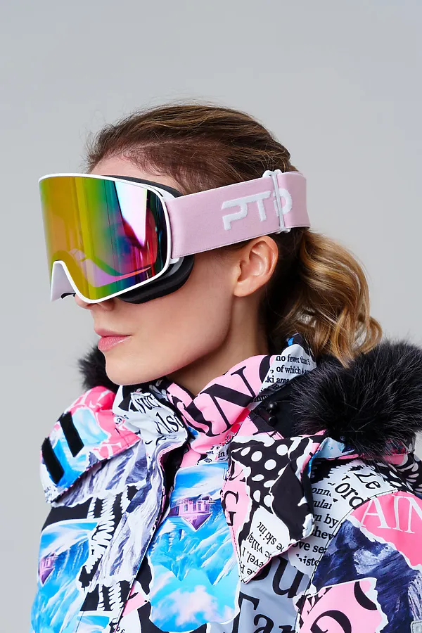 Маска горнолыжная PLAYTODAY, розовый - фото 2