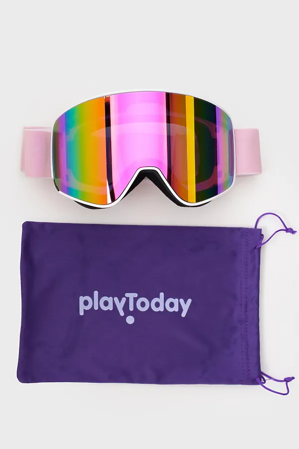 Маска горнолыжная PLAYTODAY, розовый - фото 2