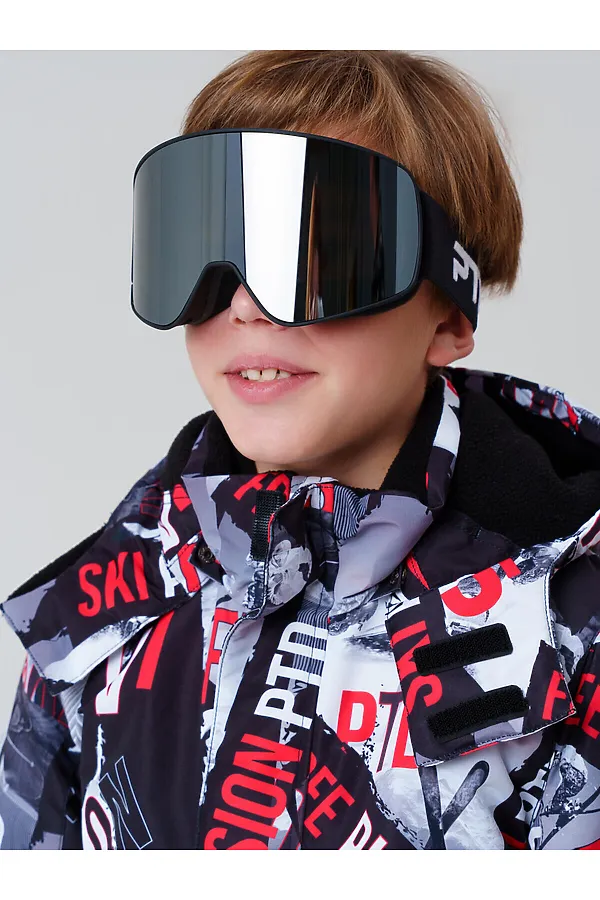 Маска горнолыжная PLAYTODAY, черный - фото 2