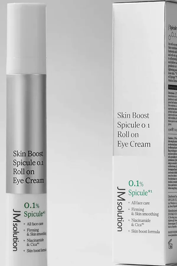 JMsolution Массажный крем для век с роликовым аппликатором и микроиглами / Skin Boost Spicule 0.1 Roll on Eye Cream, 15 мл KRISTALLER, бесцветный - фото 2