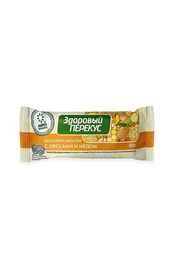 Батончики-мюсли орехи и мёд "Здоровый Перекус" ш/б 55г ЭКО-ПРОДУКТЫ, - - фото 2