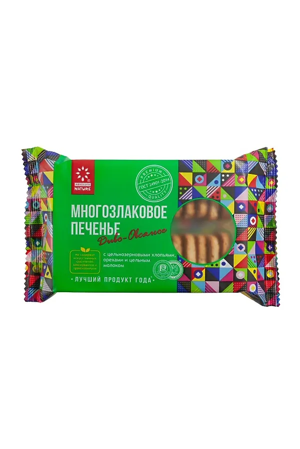 Печенье овсяное "Диво-Овсяное" многозлаковое с орехами 230г ЭКО-ПРОДУКТЫ, - - фото 2