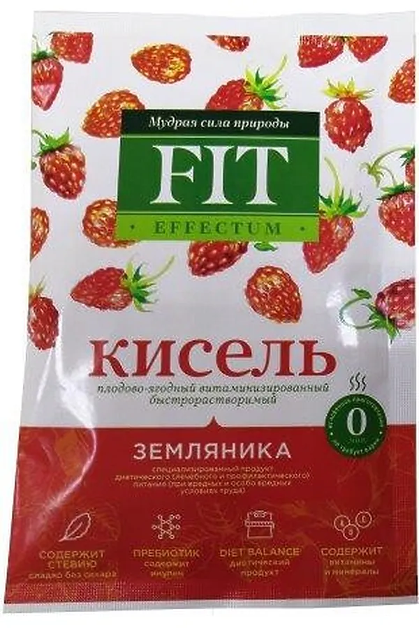 Кисель FIT EFFECTUM "Земляника" б/р пакет-саше 30г ЭКО-ПРОДУКТЫ, - - фото 2