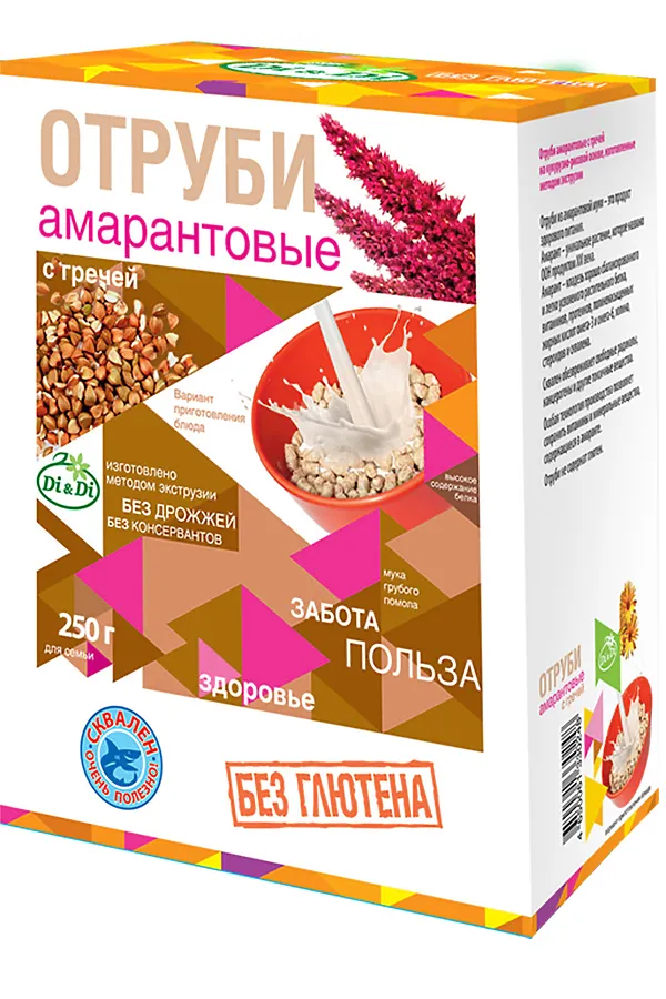 Отруби амарантовые с гречей 250г ЭКО-ПРОДУКТЫ, - - фото 2