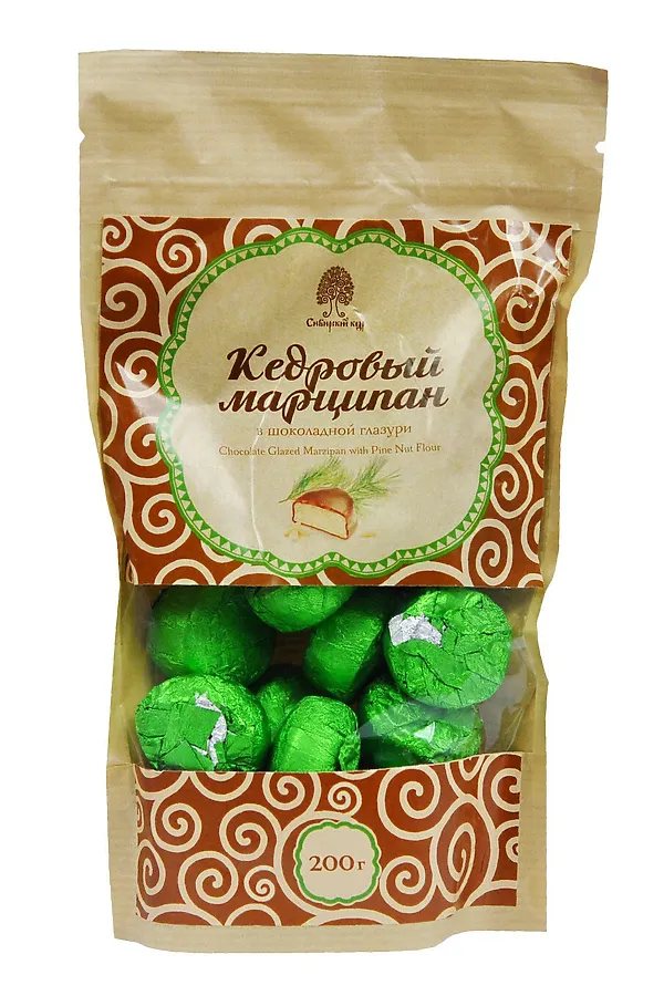 Конфеты "Кедровый марципан" в шоколадной глазури крафт 200г ЭКО-ПРОДУКТЫ, - - фото 2