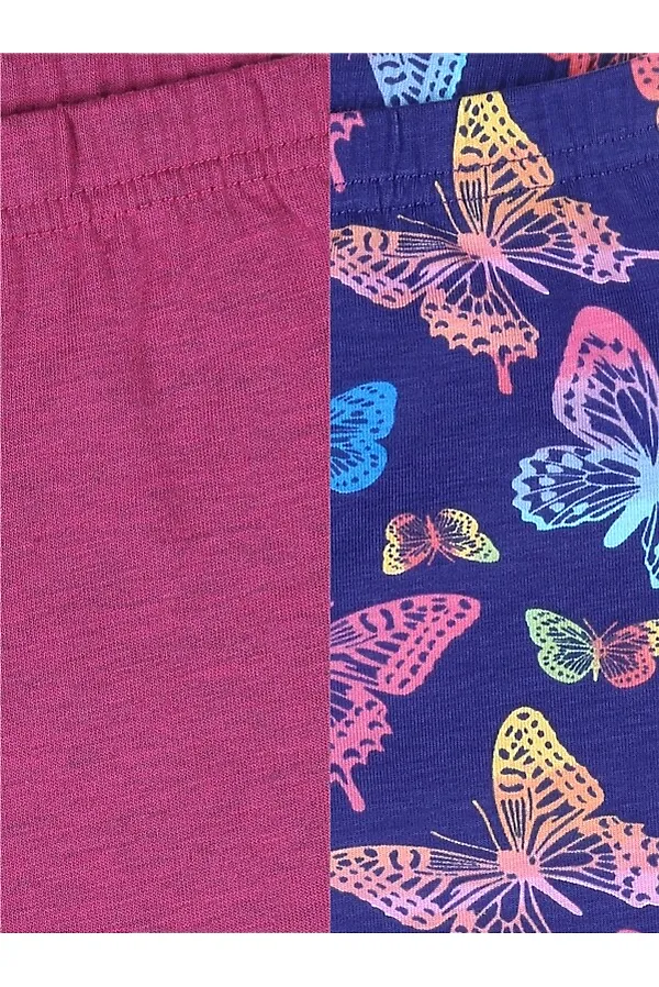 Бриджи, 2 шт. АПРЕЛЬ, бабочки неон+ярко-розовый188 - фото 2